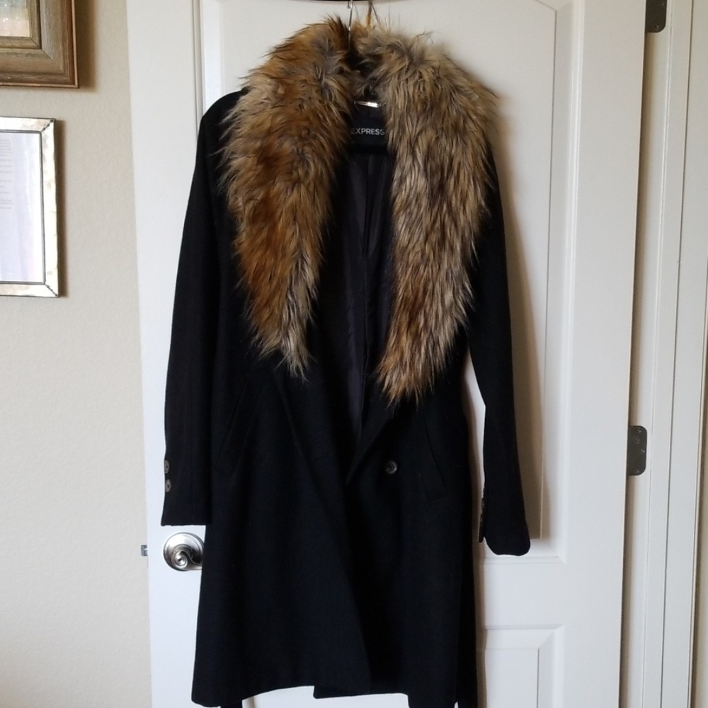 Express coat with fur
